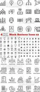 Vectors - Black Business Icons 22