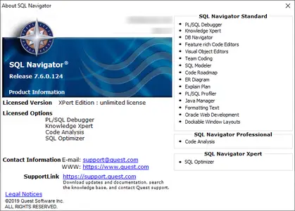 SQL Navigator for Oracle 7.6.0.124 Xpert Edition (x86 / x64)