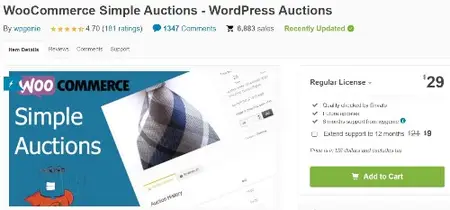 WooCommerce Simple Auctions v3.0.9 - Wordpress Auctions
