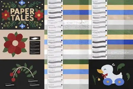 Paper Teles - 30+ Texture Brushes Pack for Procreate