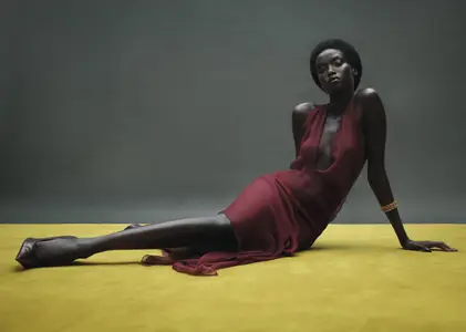 Anok Yai by Mario Sorrenti for ELLE US August 2024