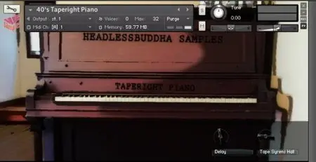 HeadlessBuddha Samples Taperight Piano Bundle KONTAKT