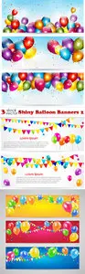 Vectors - Shiny Balloon Banners 2