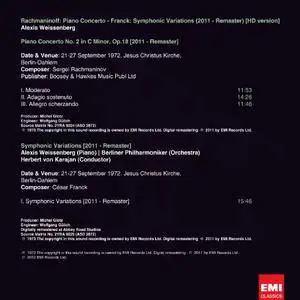 Alexis Weissenberg, Herbert von Karajan - Rachmaninov: Piano Concerto No. 2; Franck: Symphonic Variations (1973/2012) [24/96]