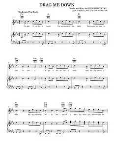 Drag me down - One Direction (Piano-Vocal-Guitar)