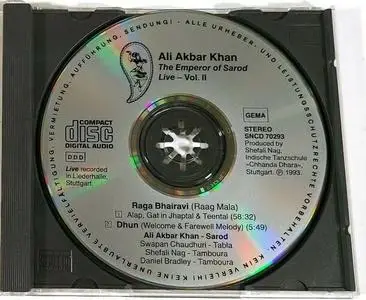 Ali Akbar Khan - The Emperor of Sarod Vol. II (1993) {Chhandra Dhara} **[RE-UP]**