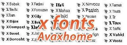 X series fonts