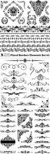 Vectors - Floral Borders Elements Set 67