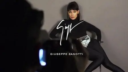 Bella Hadid & Kit Batler poses for Giuseppe Zanotti Spring/Summer 2018 Collection