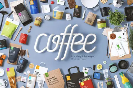 CreativeMarket - Coffee Branding & Packages Mock Up