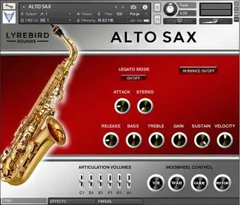 Lyrebird Sounds Alto Sax KONTAKT