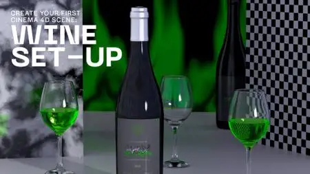Create your first Cinema 4D scene: Wine Set-up