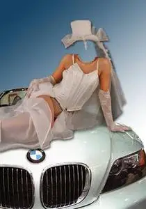 Template Girl on BMW for Photoshop