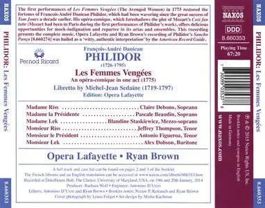 Opera Lafayette, Ryan Brown - Francois-Andre Danican Philidor: Les Femmes Vengees (2015)