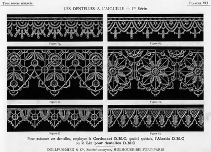 Les dentelles à l'aiguille: 1re série