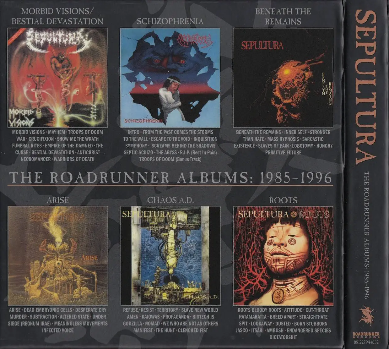 Sepultura The Roadrunner Albums 1985 1996 2017 6cd Box Set