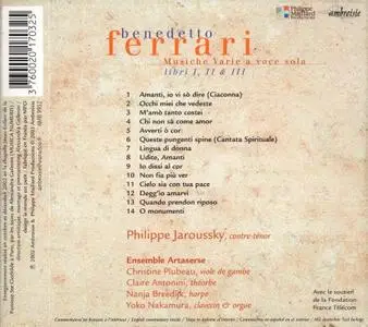 Philippe Jaroussky, Ensemble Artaserse - Benedetto Ferrari: Musiche Varie (2002)