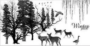 Winter brushes for Photoshop