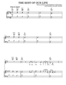 The Rest Of Our Life - Tim McGraw feat. Faith Hill (Piano-Vocal-Guitar)
