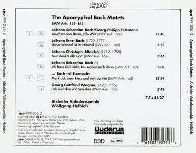 Wolfgang Helbich, Alsfelder Vokalensemble - The Apocryphal Bach Motets, BWV Anh. 159-165 (1994)