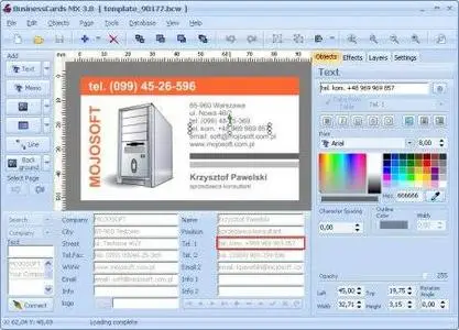 Portable Mojosoft BusinessCards MX 3.8