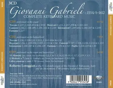 Roberto Loreggian - Giovanni Gabrieli: Complete Keyboard Music (2017)