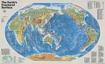 National Geographic Earths Fractured Surface Map
