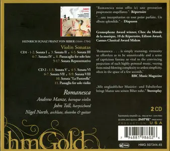 Biber - Romanesca - Violin Sonatas (1994, Reissued 2011) {2x CD}