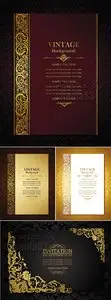 Elegant Vintage Cards Vector 