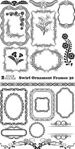 Vectors - Swirl Ornament Frames 30