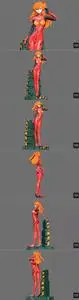 Asuka Plug Suit Evangelion Sexy Girl Statue Cute Pretty Anime Character