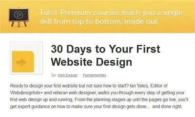 30 Days to Your First Website Design [repost]