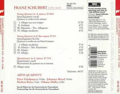 Artis Quartett - Schubert: String Quartets D87, 703 & 804 (1995)