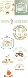 Vector Organic Badges Set 1
