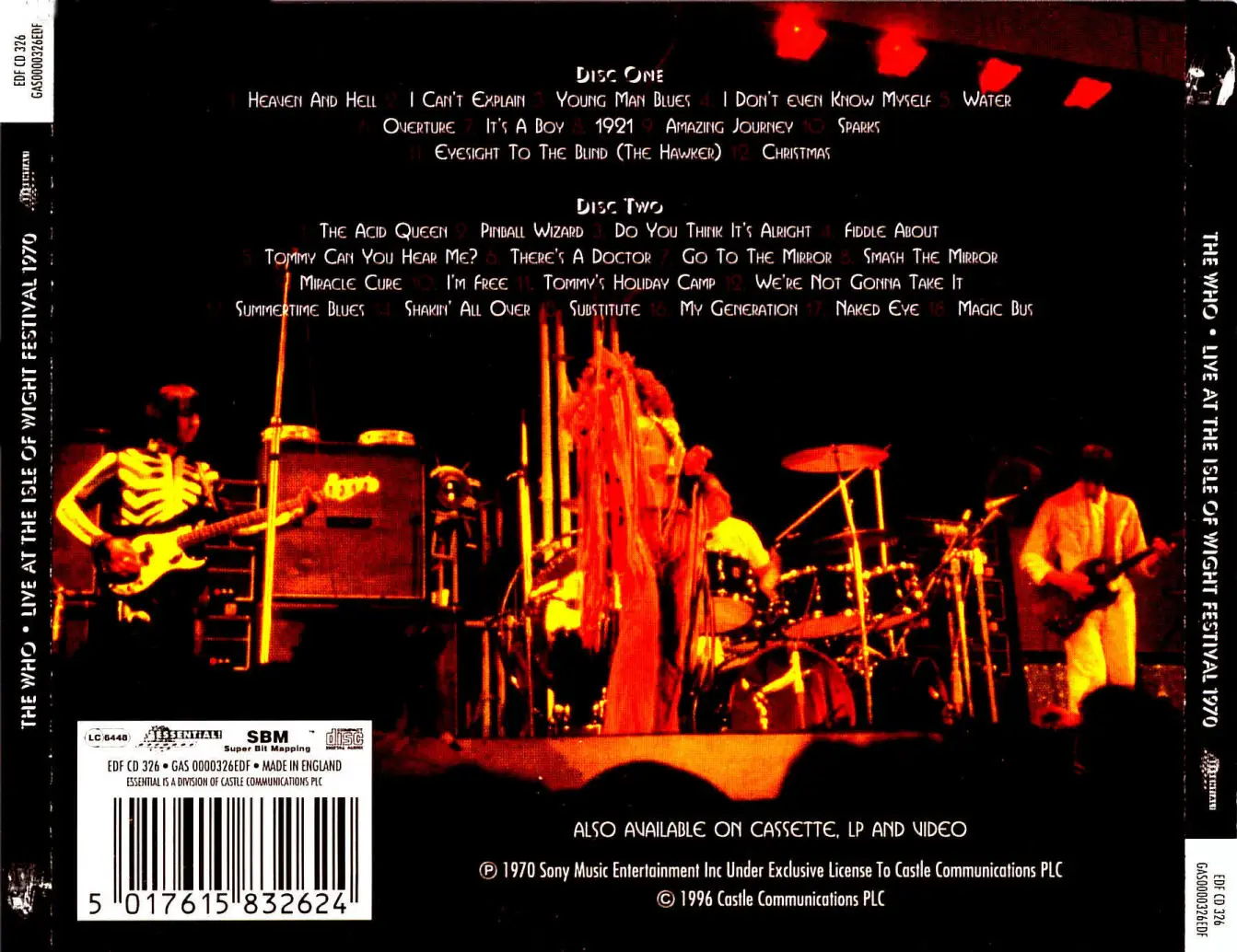 The Who – Live At The Isle Of Wight Festival 1970 (SBM Remastered 1996 ...