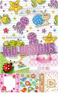 Kid designs - Stock Vectors