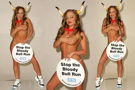 Imogen Bailey - PETA Shoot Bulls