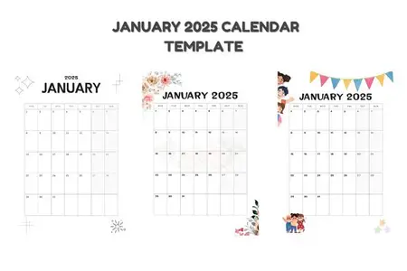 January 2025 Printable Calendar Templates