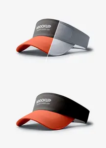 Customizable Athletic Visor Cap Mockup PSD 1662684765