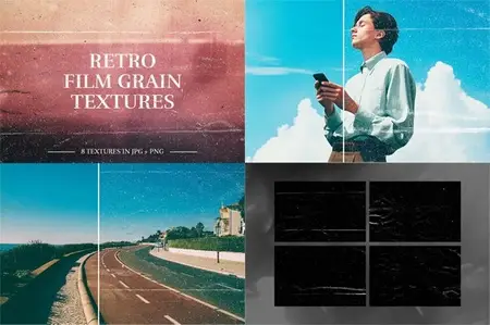 Authentic Retro Film Grain Overlays for Photoshop