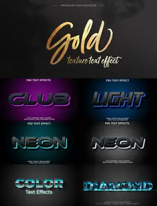 Psd text effect set part 27