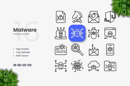 EE - Malware Outline Icons T3BHDLQ