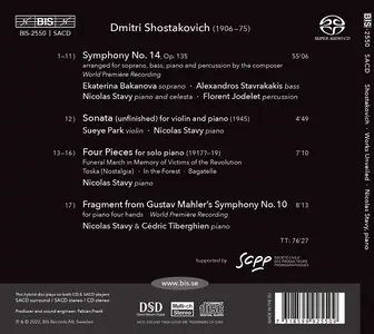 Nicolas Stavy - Dmitri Shostakovich: Works Unveiled. Symphony No.14 (arranged for voices, piano & percussion) (2022)