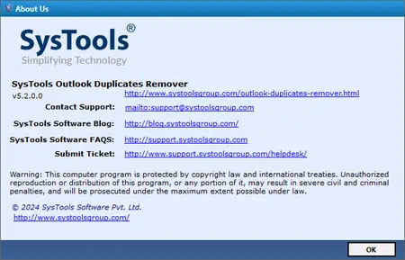 SysTools Outlook Duplicates Remover 5.2