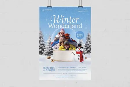 Winter Wonderland Poster Template