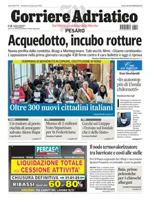 Corriere Adriatico Pesaro - 19 Gennaio 2025