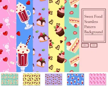 EE - Sweet Foods Seamless pattern Background VN84WGC