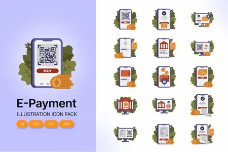 EE - E-Payment Illustration Icon Pack EJPQ5EY