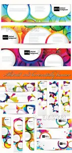 Abstract vertical and horizontally banner