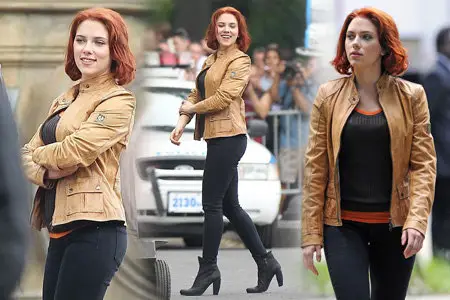 Scarlett Johansson - Filming Avengers in New York City September 5, 2011